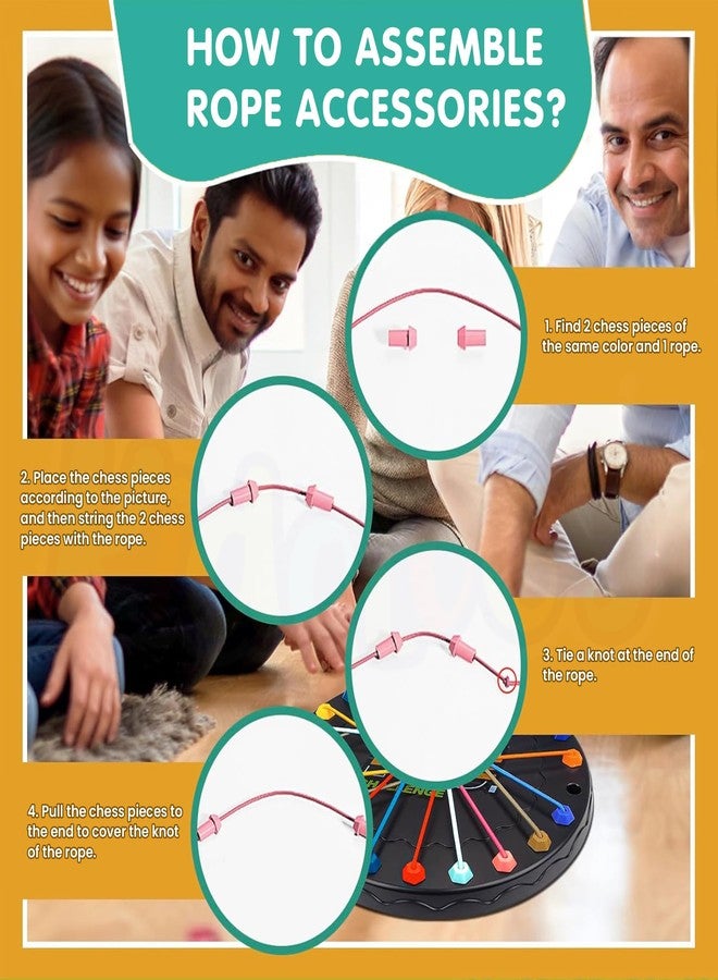 Kidology لعبة كيدولوجي لفك تشابك الحبال للأطفال والكبار | مجموعة ألغاز حبال ملتوية 10 في 1 | لعبة استراتيجية تعليمية للعائلة والسفر والحفلات | تحدي متعدد المستويات للمنطق والمهارة - Image 5